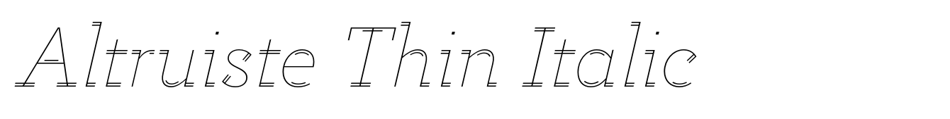 Altruiste Thin Italic